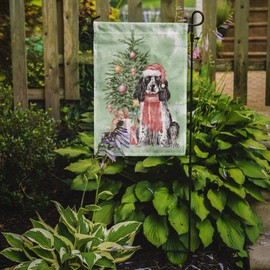 Caroline's Treasures CK8218GF Cocker Spaniel English Black Parti and Tree Garden Flag Mailbox Flag Decorative Yard Flag Banner Outside Patio Artwork Yard Flower Beds, Garden Size,
