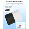 Aukee Car Headrest Pillow with Genuine Leather Cover Memory Foam