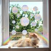 Litinliv Pack of 26 Round Prism Window Stickers, PVC Window