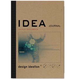 IDEA Journal Lay Flat Sketchbook. Removable Sheet, Journal Style Sketchbook for Pencil, Ink, Marker, Charcoal and Watercolor Paints. (5.5”X8.5”)