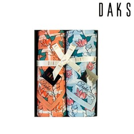 Daks 대구백화점 닥스남녀 2매세트 손수건(나염58번) Daegu Department Store DAKS Men and Women 2-Piece Handkerchief Set (Print 58)