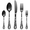 40-Piece Black Skull Silverware Set for 8, Flatware Set Stainless