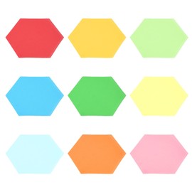 PATIKIL Bulletin Cutouts Paper, 54Pcs Hexagon Shaped Bulletin Board Paper Cut Outs Decorations for Classroom DIY Crafts Projects Party Supplies, Multicolored