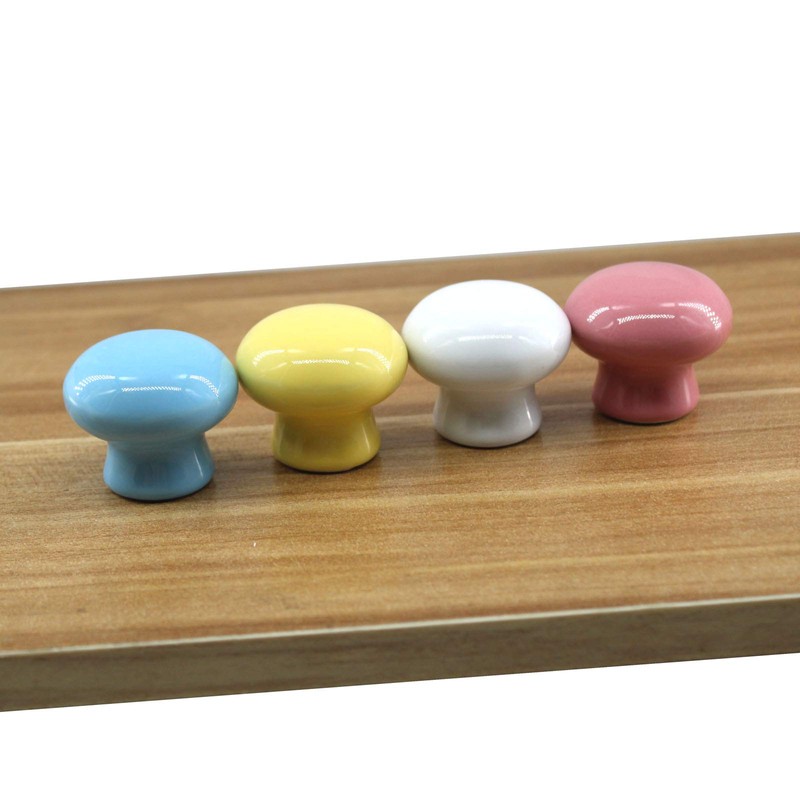 Zerniple Blue Round Ceramic Handle Pull Door knobs Cabinet Handles