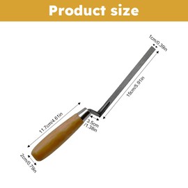 Pointing Trowel Brick Jointer, 10mm Bricklaying Tools for Pointing Mortar, Stainless Steel Cement Trowel Pointing Tool with Wooden Handle, Finger Trowel Tuck Pointer