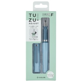 Sailor Fountain Pen, TUZU ADJUST Fountain Pen, Beginner, Everyday Use, Self Packaging, Light Blue, Fine Point, 12-0541-241