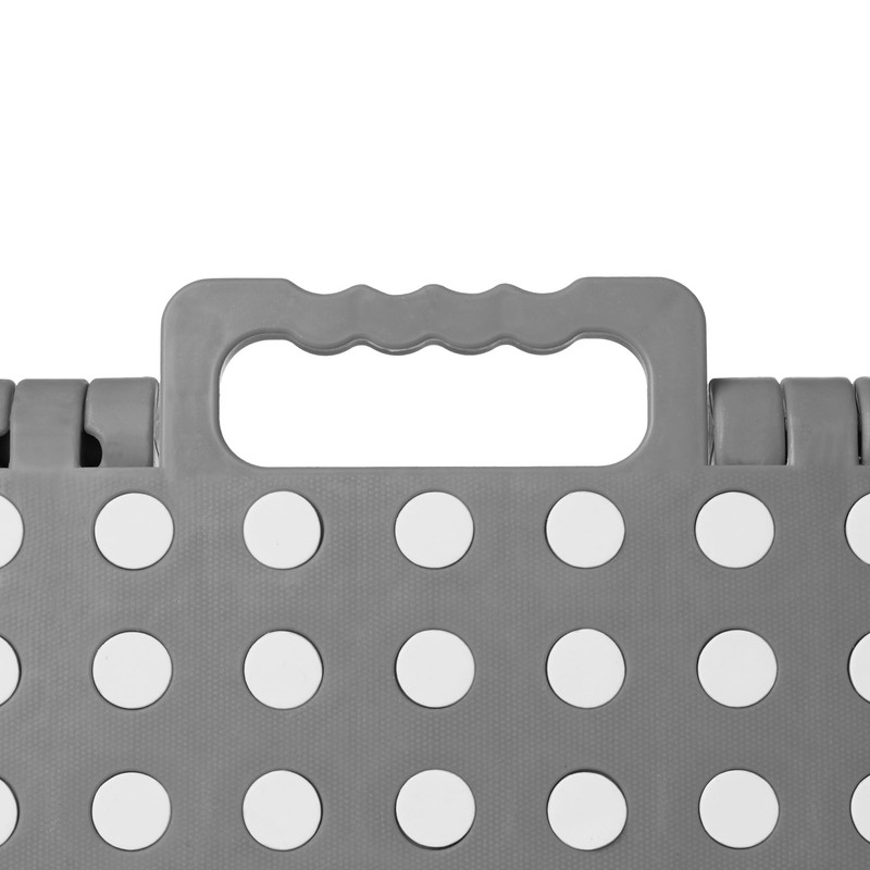Casafield 16" Folding Step Stool with Handle, Gray - Portable