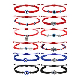 Evil Eye Bracelet for Women Men Red String Bracelet Adjustable Red Black Blue Ojo Protection Bracelets for Women Trendy Jewelry for Women Gifts