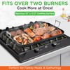 NutriChef 20"x13" Stove Top Grill Pan - Double Burner, Hard-Anodized