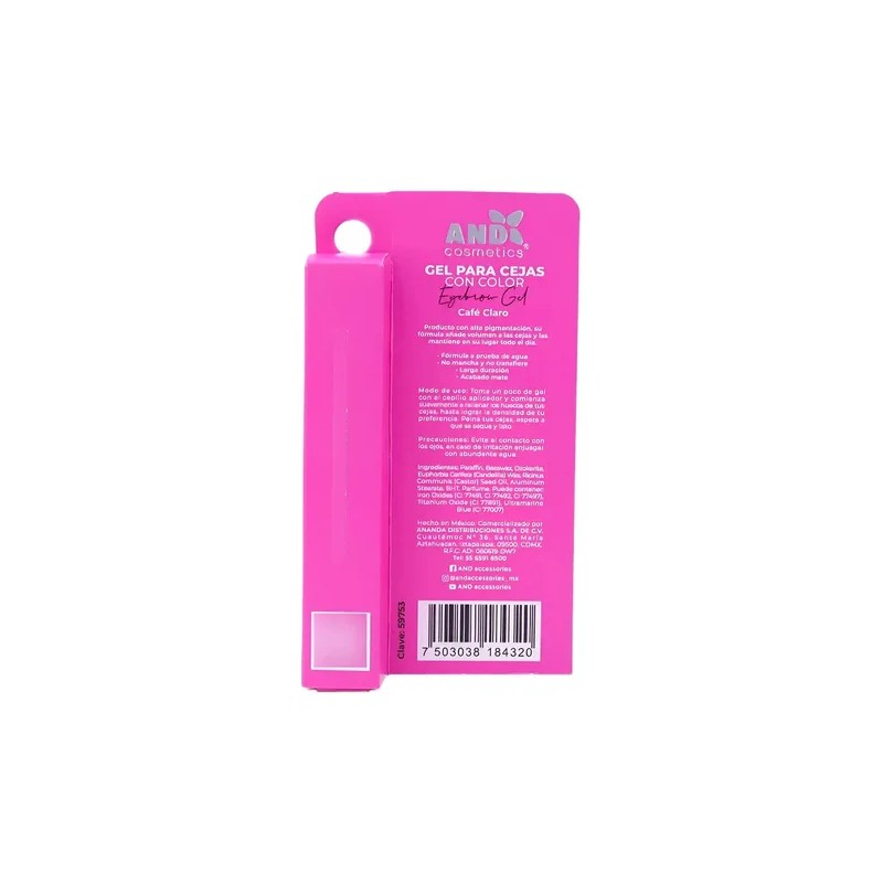 Duo Gel Para Cejas And Cosmetics Transparente Color 2pz.