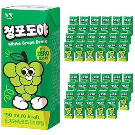 SellerHub 남양 청포도야 제로 190ml x 48팩 (24팩 2박스) (S46121154) Namyang Green Grape Zero 190ml x 48 Packs (24 Packs 2 Boxes) (S46121154)