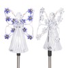 2 Pack LED Solar Angel Lights Solar Powered White Light
