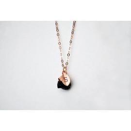 Raw Black Tourmaline Necklace, Healing Crystal Necklace, October birthstone, Natural Stone Necklace, Boho Necklace, Birthday Gift