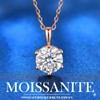 Simulant diamond moissanite 18k 1 carat 10% diamond silver necklace