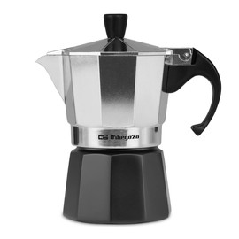 Orbegozo – Kaffeemaschine aus Alumini 3 Tazas schwarz/silberfarben