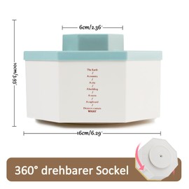 IOO6Z8SY 5 Compartment Rotating Pen Holder - 360° Design, PP Material, Large Middle Compartment + 4 Small Compartments - Perfect for Pens, Scissors, Erasers - Office/Desk Organiser, Blue