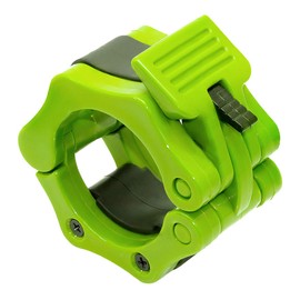 METEOR ABS 50mm Olympic Barbell Collars, Locking Collars, Barbell Clamps, Barbell Clips, Weightlifting Collars, Dumbbell Collars (Green 1Pair)