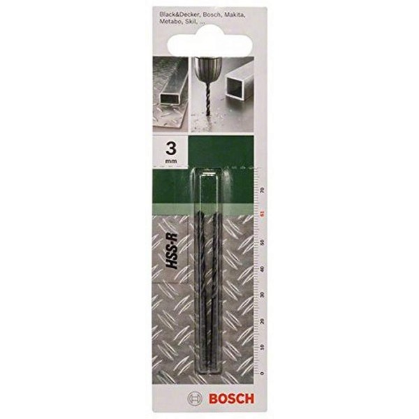 Bosch 2609255004 Metal Drill Bits HSS-R with Diameter 3.0mm