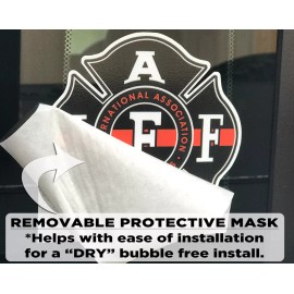 IAFF Firefighter The Thin Red Line Window Decal Stickers Fire Fighter Cross