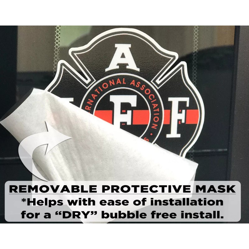 IAFF Firefighter The Thin Red Line Window Decal Stickers Fire