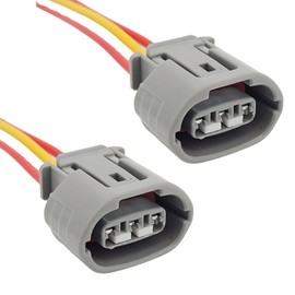 2 Pack - 3 Pin Alternator Connector Plug Wire Harness Replacement 6189-0443 Compatible with Toyota Compatible with Lexus Alternator Prewired Oval Connector