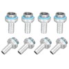 uxcell 8pcs G1/4 Fitting, G1/4 Thread with 8mm OD Nozzle