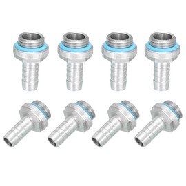 uxcell 8pcs G1/4 Fitting, G1/4 Thread with 8mm OD Nozzle PC Water Cooling Hose Barb Fitting for PC Water Cooling System Accessories