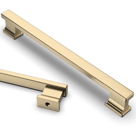 Asidrama 6 Pack 7 Inch(177mm) Brushed Brass Kitchen Cabinet Handles, Cabinet Pulls Kitchen Cabinet Hardware for Cupboard Drawer Pulls