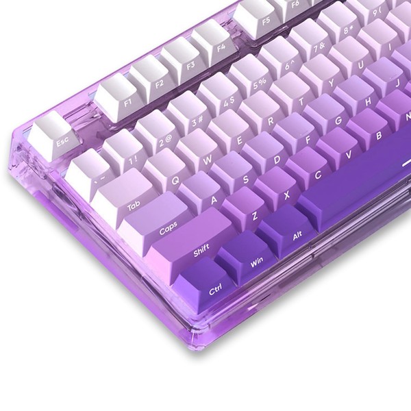 Catekro Gradient Side Print Keycaps Purple, Double Shot PBT Keycaps