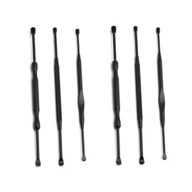 IWOWHERO 6PCS Stainless Steel Ear Wax Remover Set Sturdy Earpicks for Home Use Effective Ear Cleaning Tools for Family
