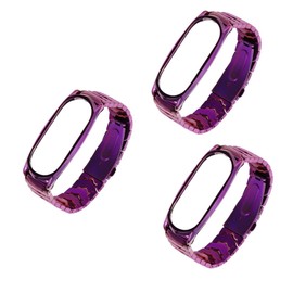 Angoily 3pcs Smart Metal Band Strap Replacement for Elegant Shaped Design and Stylish Wristband for Fitness Trackers Family and Friends