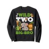 Wild Two Big Brother Zoo Birthday Safari Jungle Animals Sweatshirt