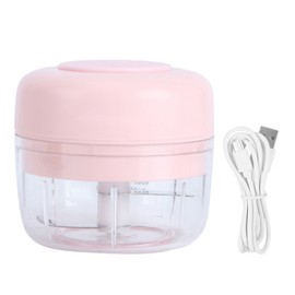 100ML Pink Garlic Grater USB Charging Electric Garlic Crusher Pressing Tool Household Supplies