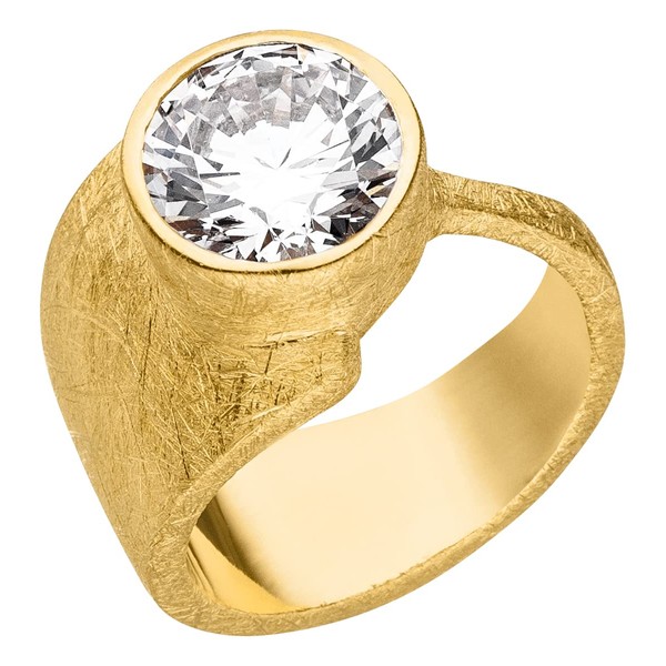 SKIELKA DESIGNSCHMUCK Cubic Zirconia Ring Silver Goldsmith (925 Sterling Silver)