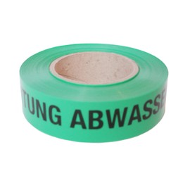 PremSecure Path Warning Tape Wastewater Pipe Warning Tape Waste Water Waste Water Pipe 75 m Tracing Tape Green Black 40 mm Wide