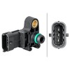 HELLA 6PP 358 152-051 Sensor, boost pressure - 3-pin connector