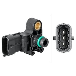 HELLA 6PP 358 152-051 Sensor, boost pressure - 3-pin connector - Bolted