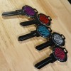 5 Key Set Zebra Epoxy Nickel Plated House Keys Compatible