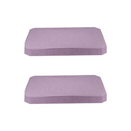 PATIKIL Chair Seat Covers Rectangle, 2 Pack Washable Dining Chair Covers Removable Dining Protector Slipcovers for Home Kitchen Party, Light Purple