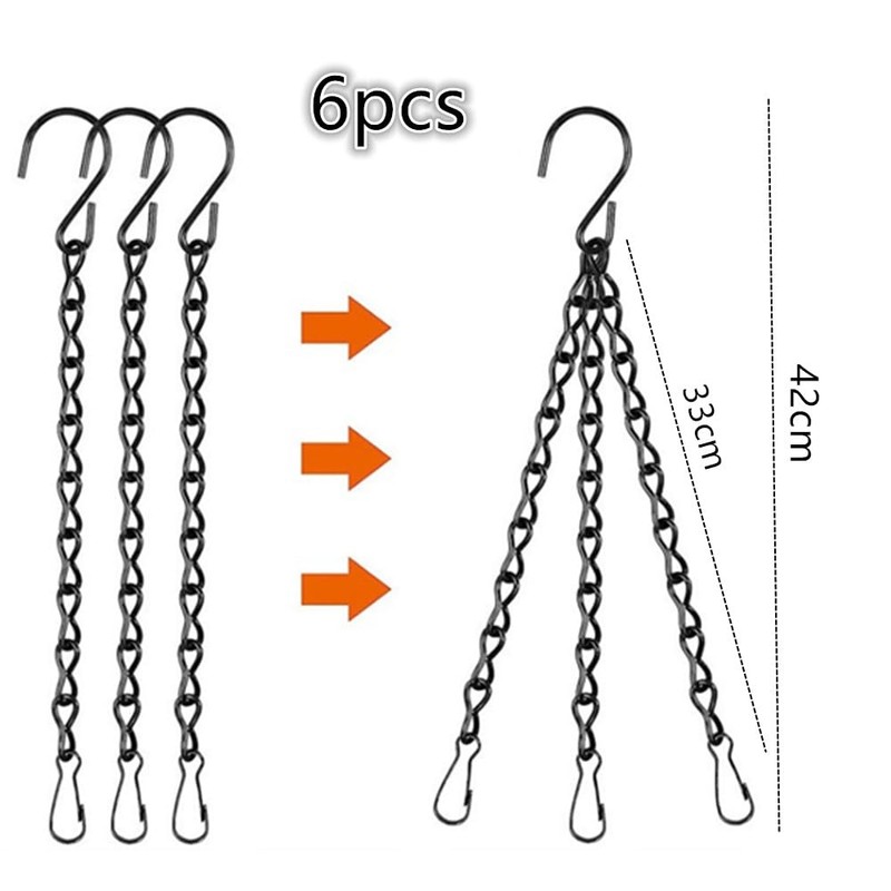 CAASFOOY Metal Hanging Chain, 6 Pieces Hanging Plant Chains, Hanging