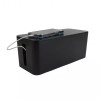 멀티탭 다용도 전선정리함 블랙 중형 Multi-Purpose Cord Organizer Black Medium