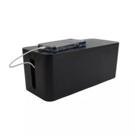 멀티탭 다용도 전선정리함 블랙 중형 Multi-Purpose Cord Organizer Black Medium