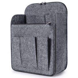 Organizador de mochila de fieltro para mujeres y hombres, mochila de viaje grande, Gris, L