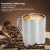 Stainless Steel Double Walled Mugs Shatterproof Warm Cold Use Tea