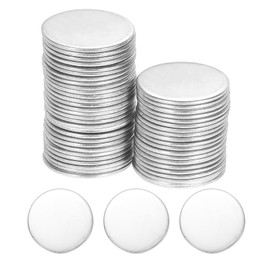 MECCANIXITY 50Pcs Stainless Steel Disc Blank Stamping Tag Engraved Stainless Steel Round Charm Pendant 1mm(T) 19mm/0.75" for Pendant Bracelet Necklace Jewelry Making Earring