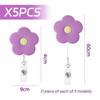 5-Piece Badge Clip, Retractable Badge Holder, Creative Cute Badge Clip,