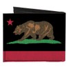 Buckle-Down Men's Standard Canvas Bifold Wallet California, 4.0" x 3.5"
