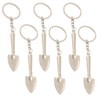 luzen 6Pcs Alloy Metal Shovel with Key Ring Creative Mini