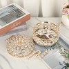 Hipiwe Cofre de joyería con tapa para aretes, anillos, joyas,
