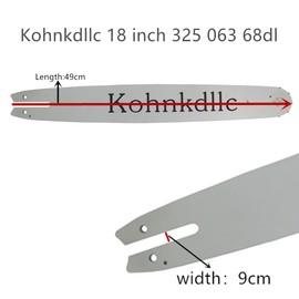 Kohnkdllc 3 Pack 18 inch.325" Pitch 063" Gauge 68 Drive Links Chainsaw Chains and 1 Guide Bar for Stihl 021 023 025 017 018 028 ms 250 (3 chains+1 bar)